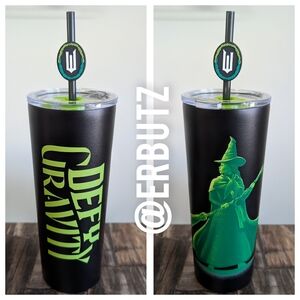 Wicked DEFY GRAVITY Elphaba Tumbler, Stainless Steel, Double Sided 🧙‍♀️